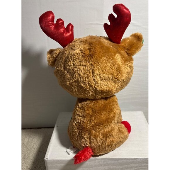 Ty Beanie Boos Alpine Reindeer Plush 2013 Green Eyes Toy 10" Christmas - Picture 7 of 11